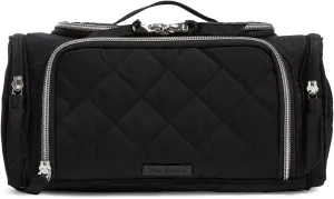 Vera Bradley Women's Performance Twill Large Travel Cosmetic Makeup Organizer Bag, Black, One Size