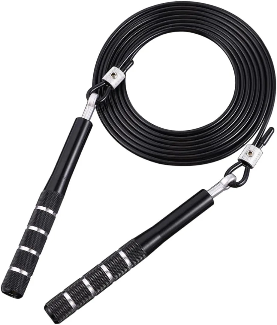 VICASKY Aluminum Handle Steel Wire Jump Rope Fitness Rope for Adults Boys and Girls Ball Bearing System Sturdy Sports Equipment
