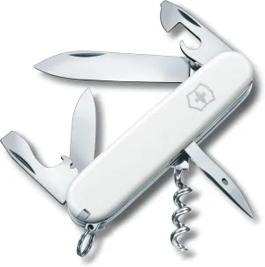 Victorinox Spartan Swiss Army Knife, 12 Functions, Swiss Made Pocket Knife with Corkscrew, Can Opener and Screwdriver - White