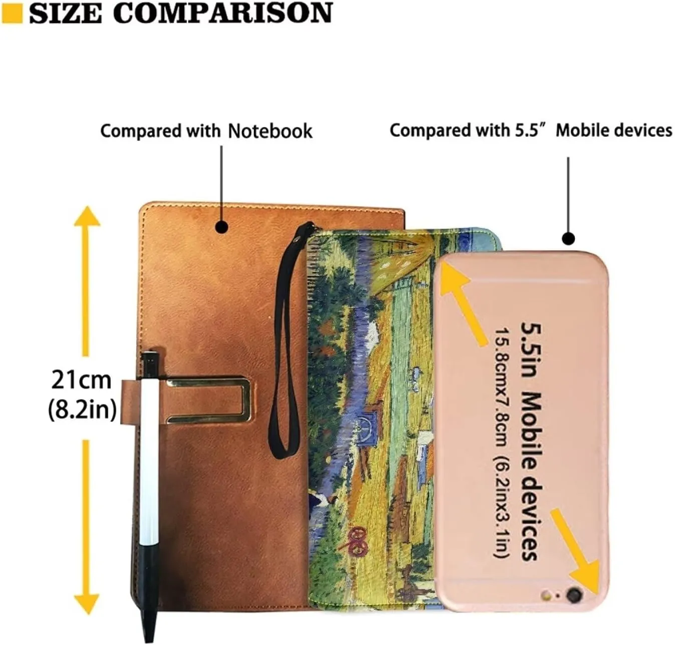 Vincent Van Gogh Wheat Field with Reaper And Sun Design Women Pu Leather Zipper Wallet with Coin Pockets Casual Large Capacity Purse