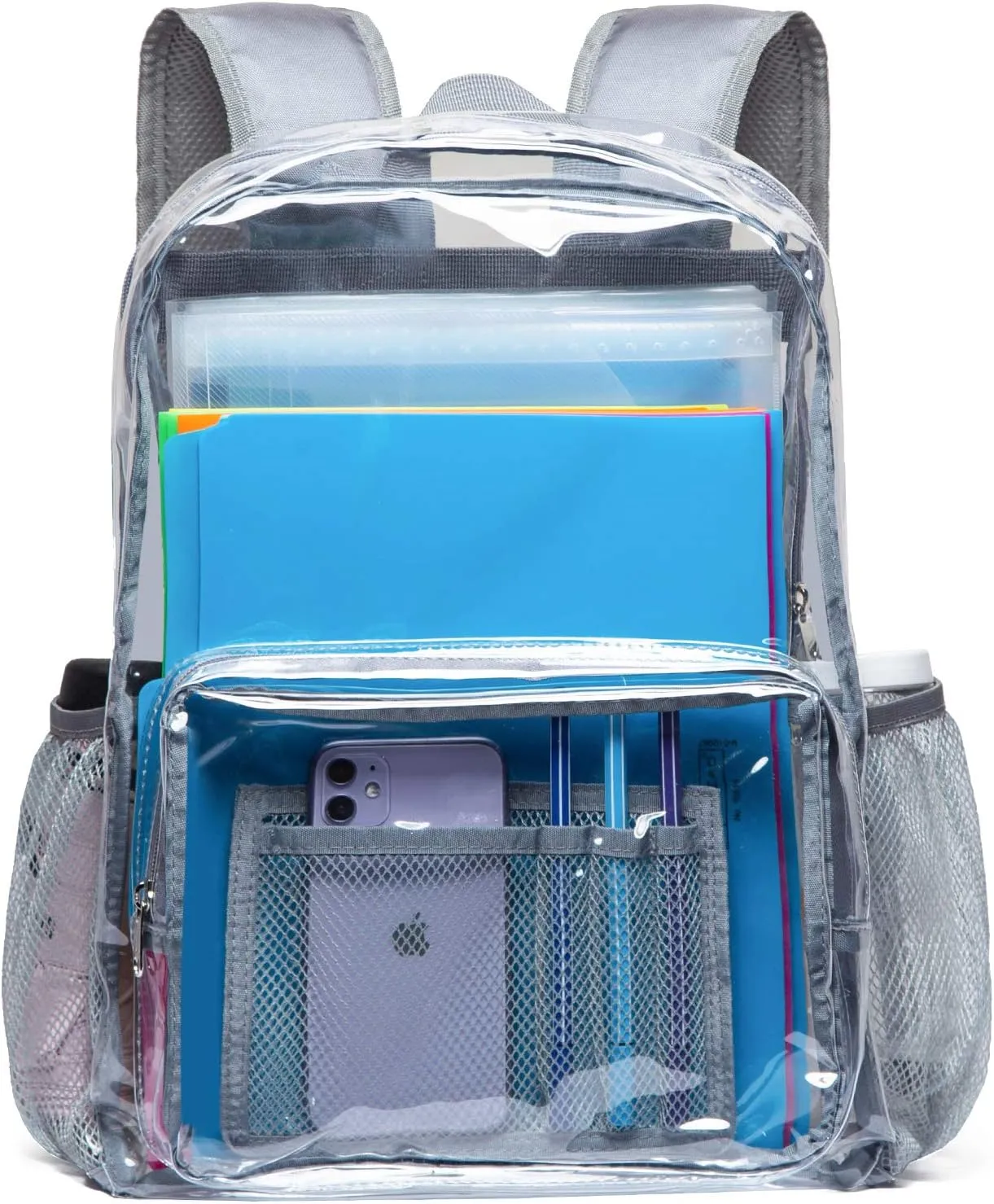 Vorspack Clear Backpack - Heavy Duty PVC Transparent See Through Backpack for College & Workplace