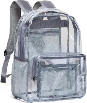 Vorspack Clear Backpack - Heavy Duty PVC Transparent See Through Backpack for College & Workplace