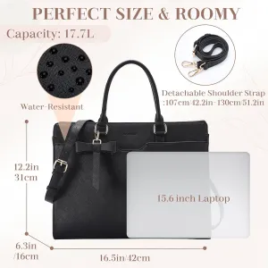 VX VONXURY Laptop Bag for Women Tote Bag for 15.6 inch Casual Handbag with Clutch Purse for Business Office Work