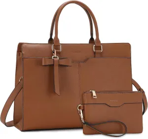VX VONXURY Laptop Bag for Women Tote Bag for 15.6 inch Casual Handbag with Clutch Purse for Business Office Work