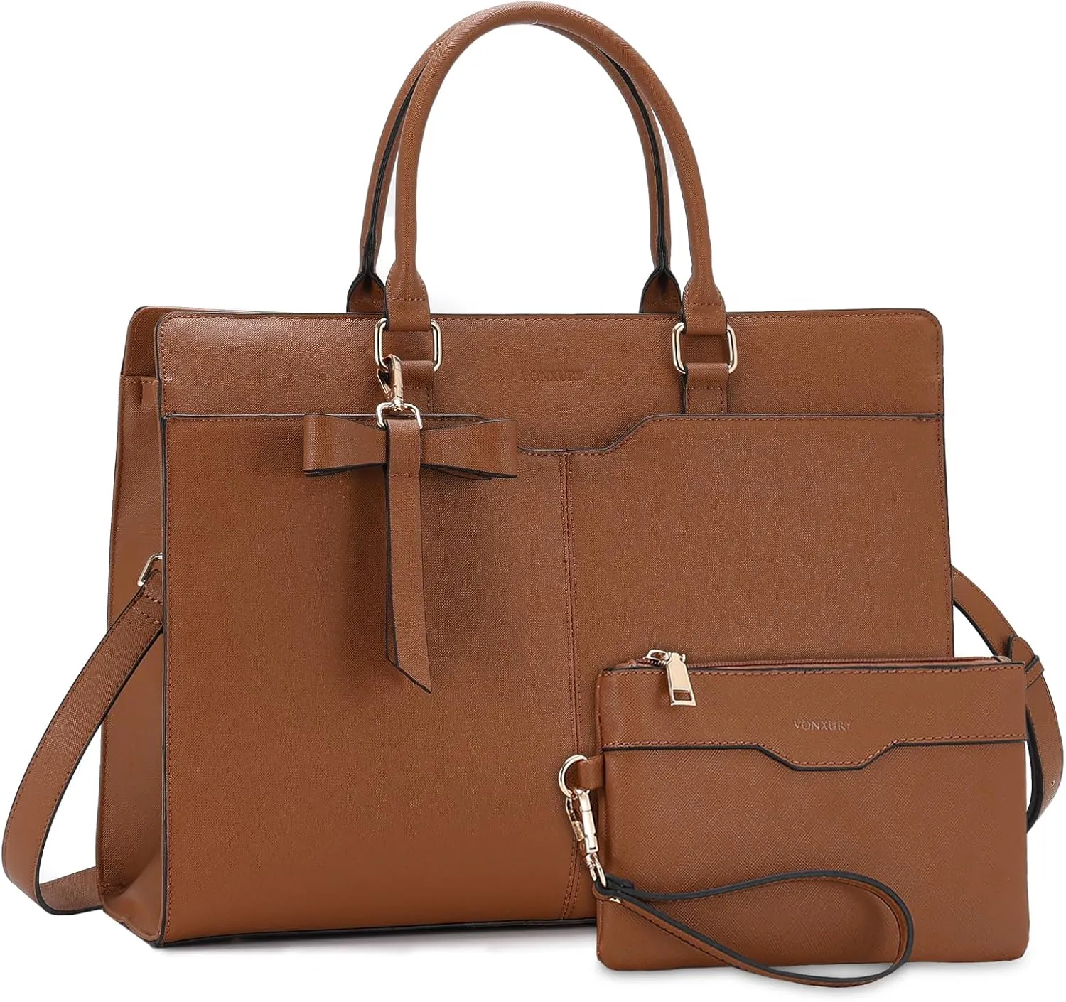 VX VONXURY Laptop Bag for Women Tote Bag for 15.6 inch Casual Handbag with Clutch Purse for Business Office Work