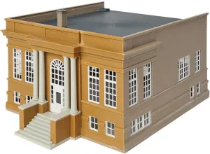 Walthers Cornerstone HO Scale Model Public Library Kit, 8-1/2 x 6-1/2 X 4-3/4" 21.5 x 16.5 x 12cm