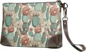 Western Style Women's Leather Clutch Bag, Cowgirl Wristlet Purses For Women, Fashion Leather Clutch Purses