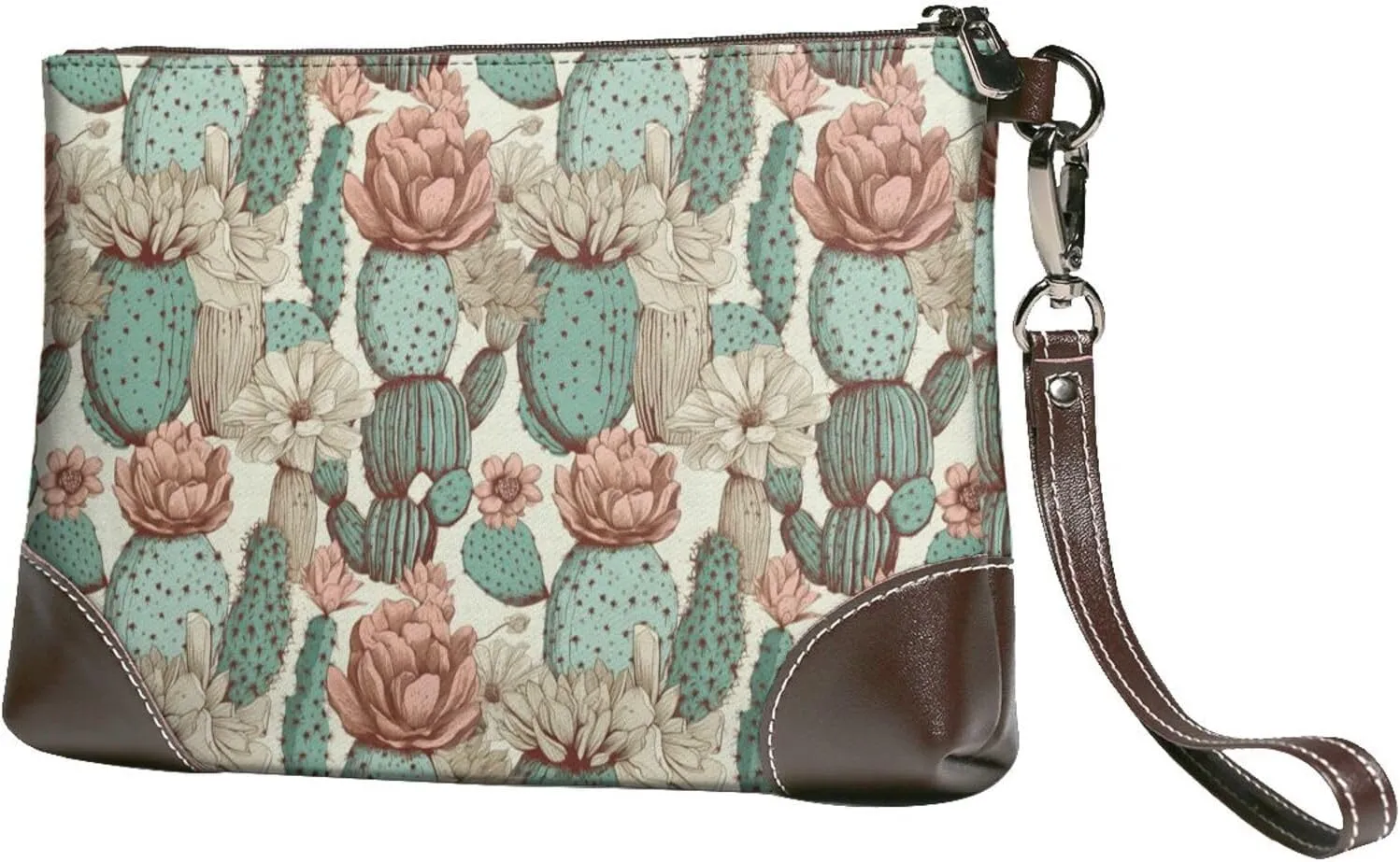 Western Style Women's Leather Clutch Bag, Cowgirl Wristlet Purses For Women, Fashion Leather Clutch Purses