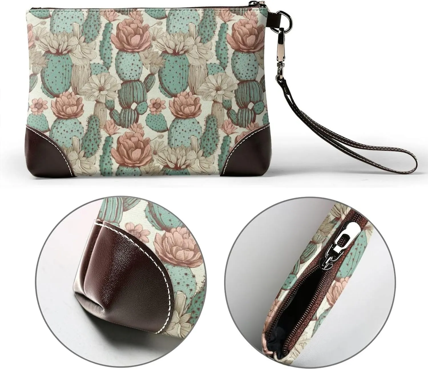 Western Style Women's Leather Clutch Bag, Cowgirl Wristlet Purses For Women, Fashion Leather Clutch Purses