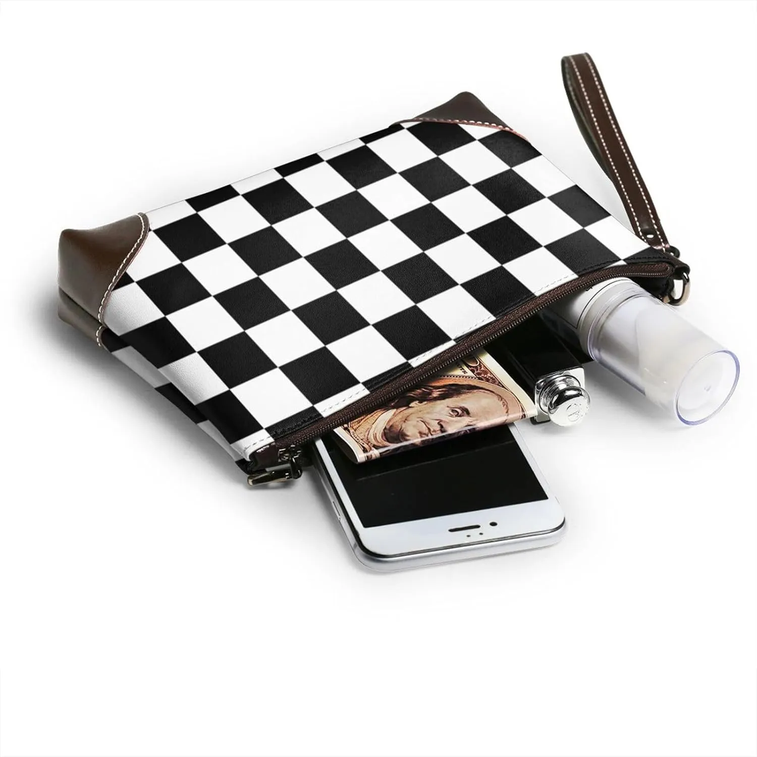 Western Style Women's Leather Clutch Bag, Cowgirl Wristlet Purses For Women, Fashion Leather Clutch Purses