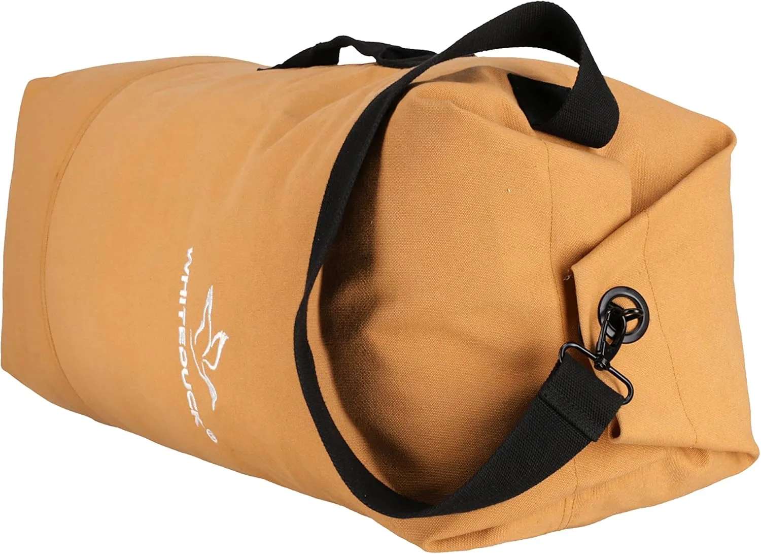 WHITEDUCK G.I Top Load Military Rucksack Style Double Strap Duffel Bag Heavy Duty and Water Resistant- Gym, Sports, Travel, Hiking, Backpacking (21" x 37", Tan)