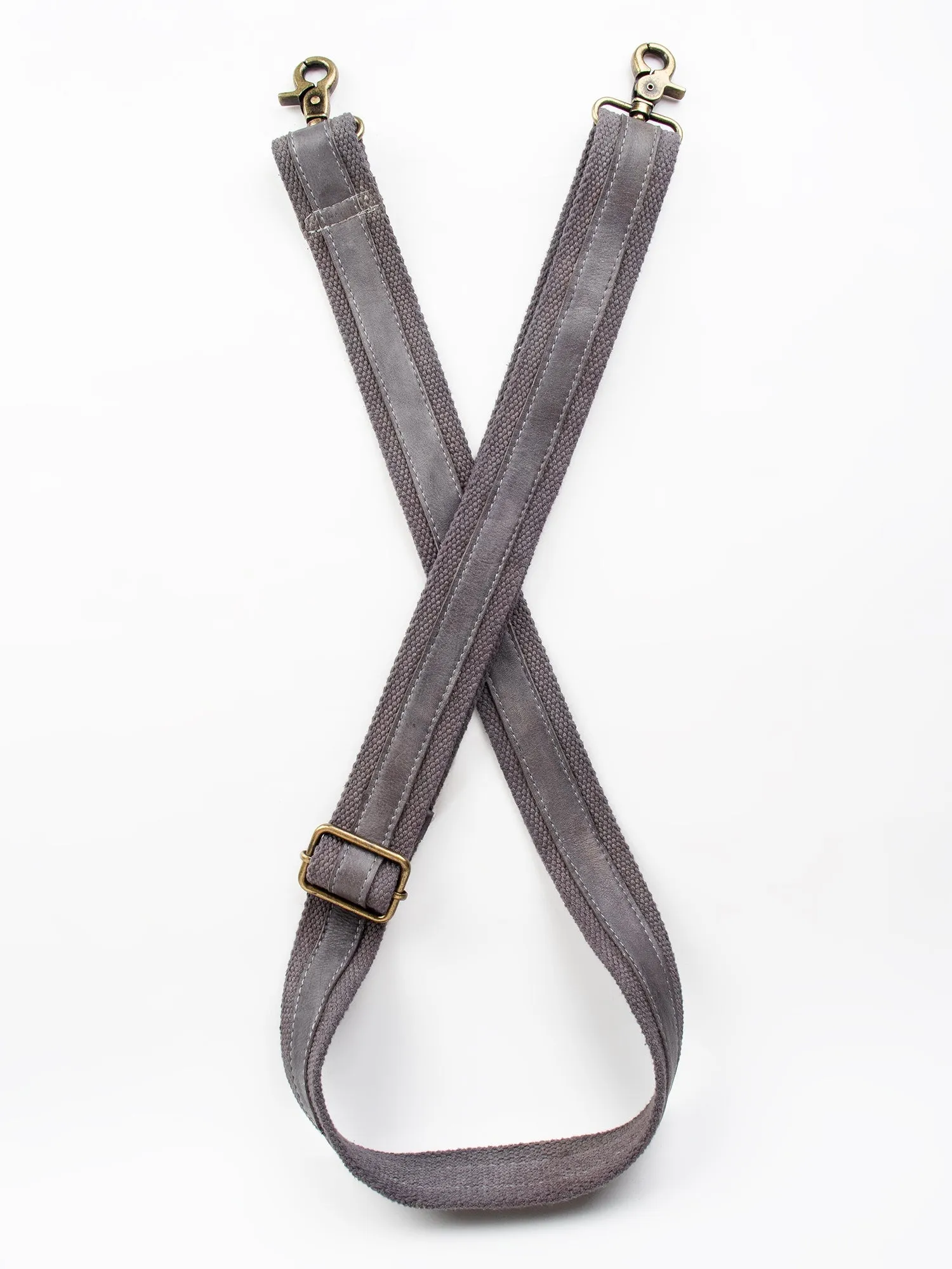 William: Grey Leather Laptop Bag Art N Vintage