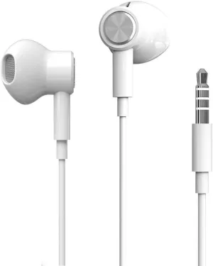 Wired Earbuds Noise Isolating In-Ear Headphones Earphones with Mic Volume Control 3.5mm Plug for Sports Workout Compatible with Cell Phones Android Samsung Galaxy Moto Tablets Laptops Computer (White)