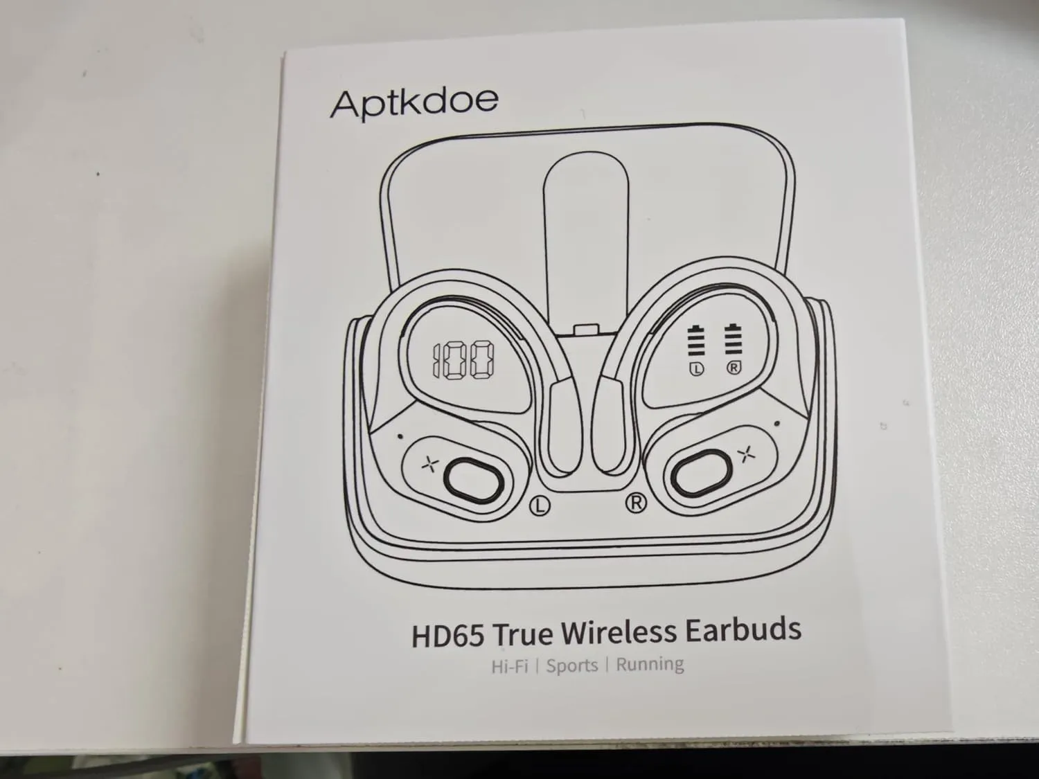Wireless Earbuds 75hrs Bluetooth 5.4 Headphone Sport, 2025 Bluetooth Earbuds Stereo Deep Bass Over Ear Bud with Earhooks, ENC Noise Cancelling Mic, IPX7 Waterproof Earphone, Iron Gray