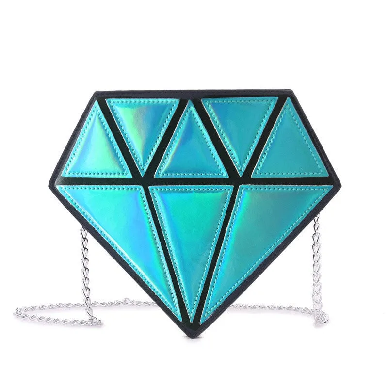 womem ice cream Bag cake bag PU leather cute Messenger Bags Candy colours Small Size Female chain handbags 3D laser diamond bag