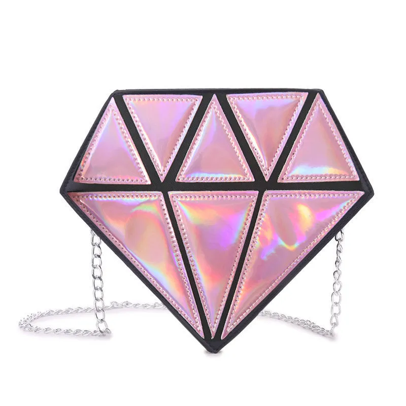 womem ice cream Bag cake bag PU leather cute Messenger Bags Candy colours Small Size Female chain handbags 3D laser diamond bag