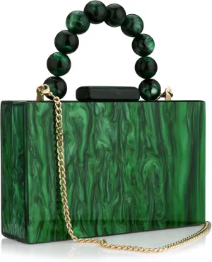 Women Acrylic Clutch Purse Leopard Print Evening Bag Chain Formal Handbag Party Bridal Wedding Clutch Purse for Women