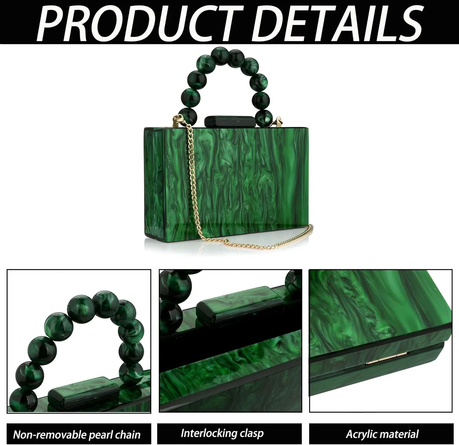Women Acrylic Clutch Purse Leopard Print Evening Bag Chain Formal Handbag Party Bridal Wedding Clutch Purse for Women