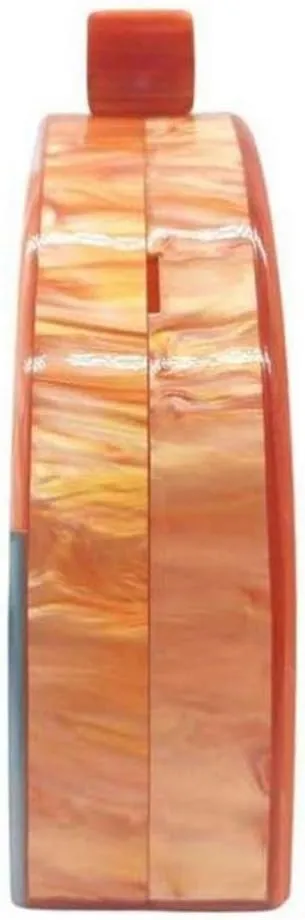 Women Acrylic Purses and Handbags Semicircle Acrylic Clutch Unique Crossbody Bag with Chain Party Evening Bag