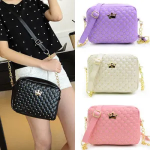 Women Bag Fashion Women Messenger Bags Rivet Chain Shoulder Bag High Quality PU Leather Crossbody N0310