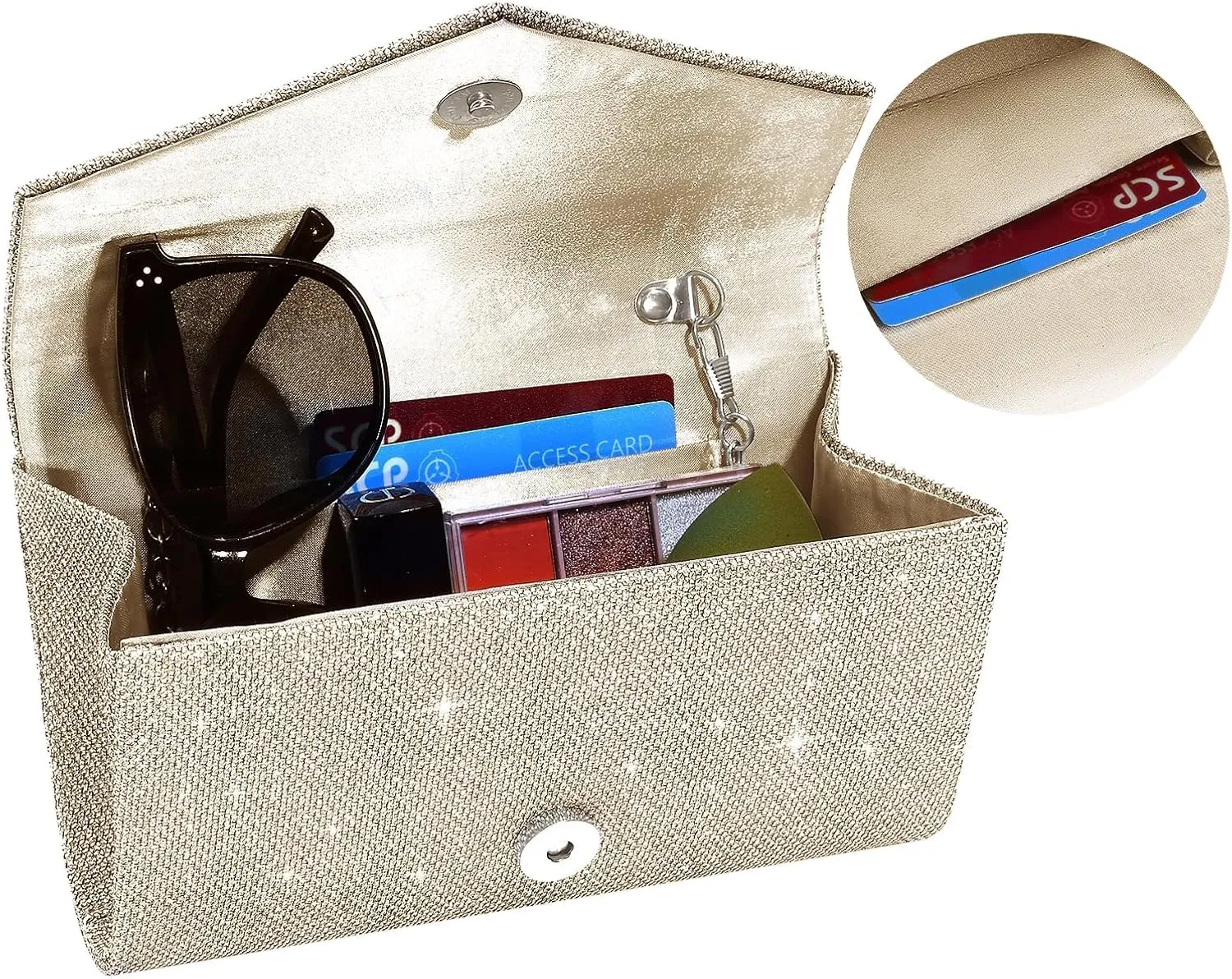 Women Evening Bag Clutch Rhinestone Envelope Party Handbag Bridal Prom Purse