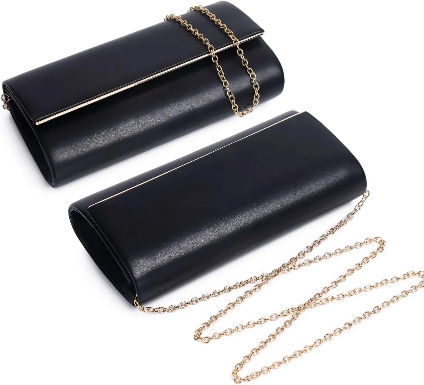 Women Evening Bag Vegan Leather Clutch Purse Shoulder Crossbody Envelope Bag for Party Wedding Prom Bridal