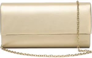 Women Evening Bag Vegan Leather Clutch Purse Shoulder Crossbody Envelope Bag for Party Wedding Prom Bridal