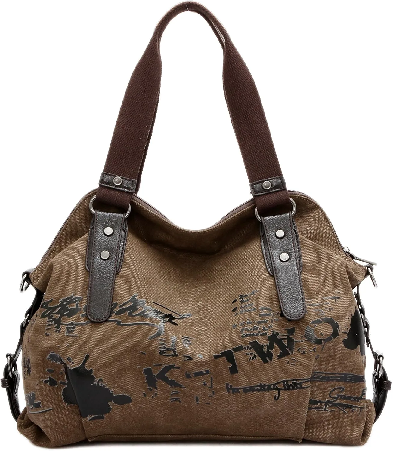 Women Handbag Casual Vintage Hobo Canvas Daily Purse Shoulder Tote Shopper Bag