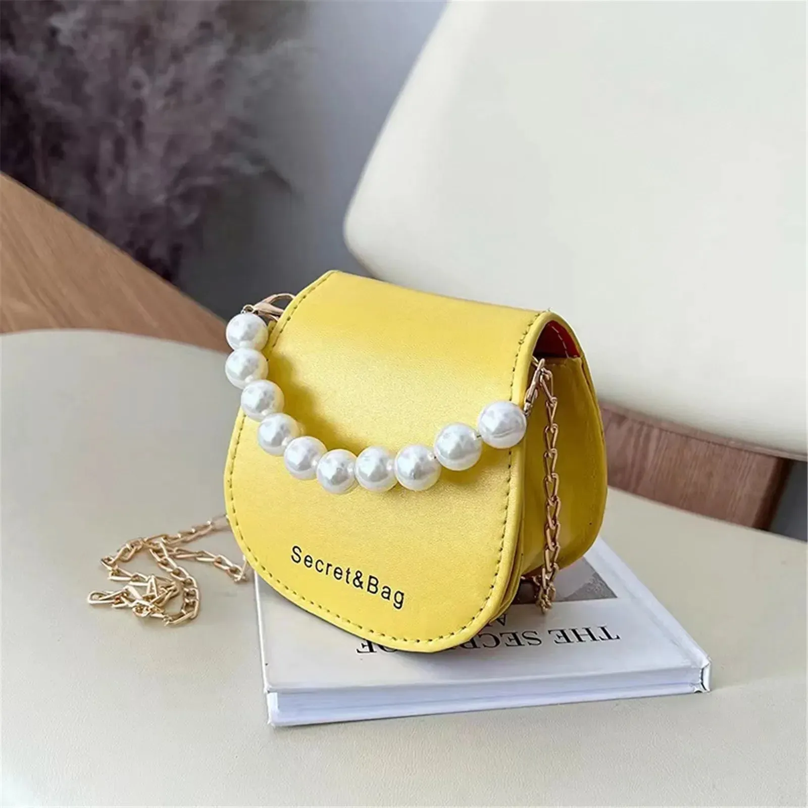 Women Mini Handbags New Elegant Shoulder Messenger Bag Portable Chain Bags Girl Pearl Crossbody Rhombus Small Square Bag