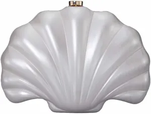 Women Pearl Acrylic Clutch Shell Pearl Clutch Shell Purse Chain Shoulder Bag Ladies Wedding Clutch Prom Evening Handag