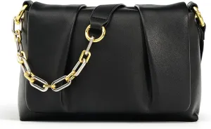 Women Ruched Cloud Handbag Female Flap Underarm Shoulder Bag Messenger Bag Female Chain Shoulder Bag