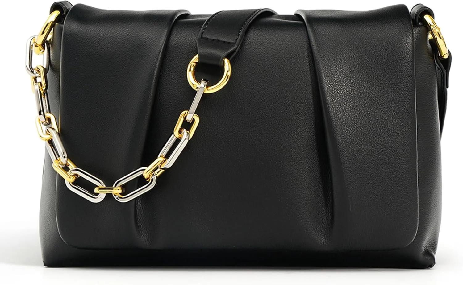 Women Ruched Cloud Handbag Female Flap Underarm Shoulder Bag Messenger Bag Female Chain Shoulder Bag