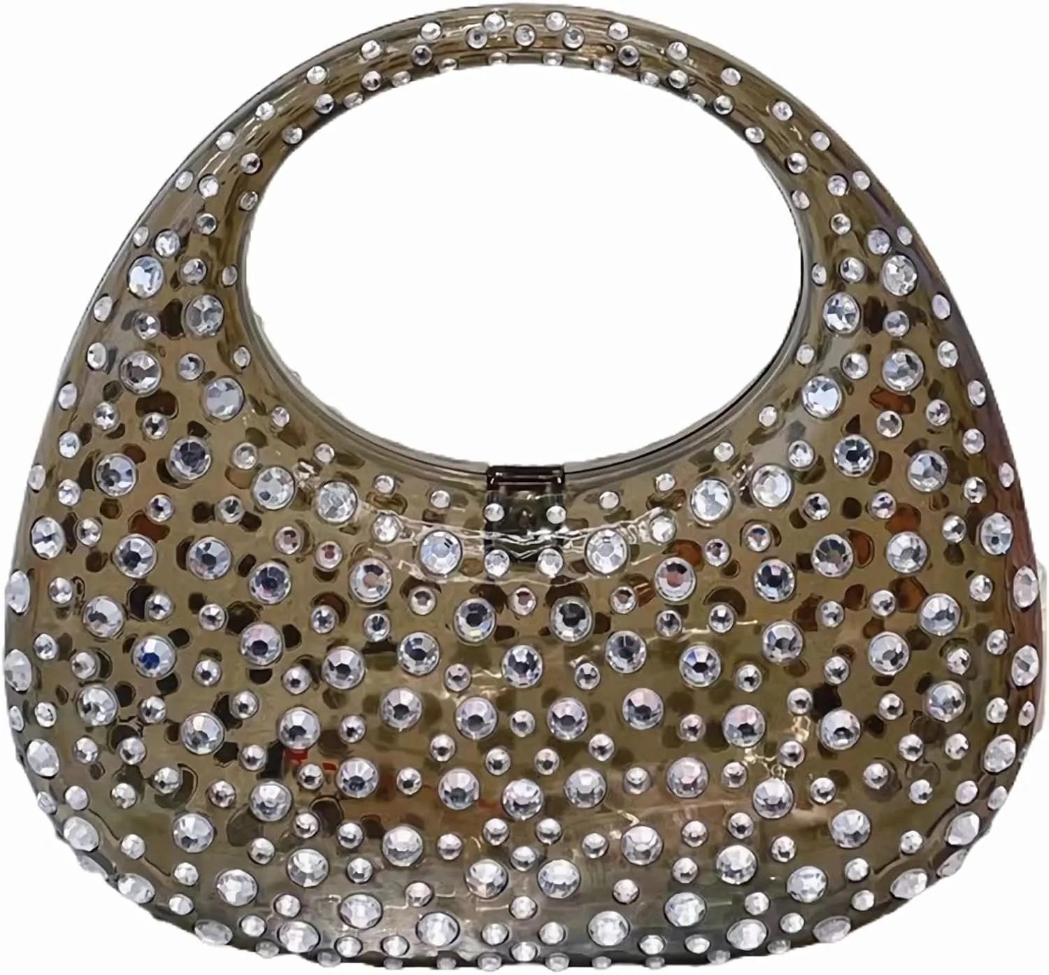 Women's Evening Bag for Women Sparkly Rhinestone Clutch Purse Acrylic Top-handle Bag