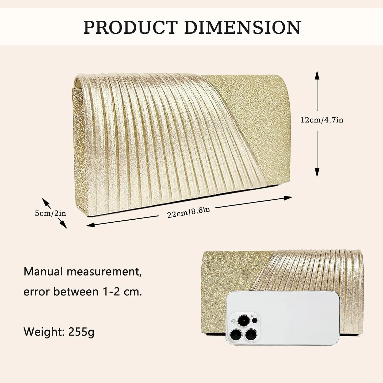 Womens Evening Bag Sparkly Clutch Purses for Women Wedding Party Purses Glitter Cocktail Prom Handbags