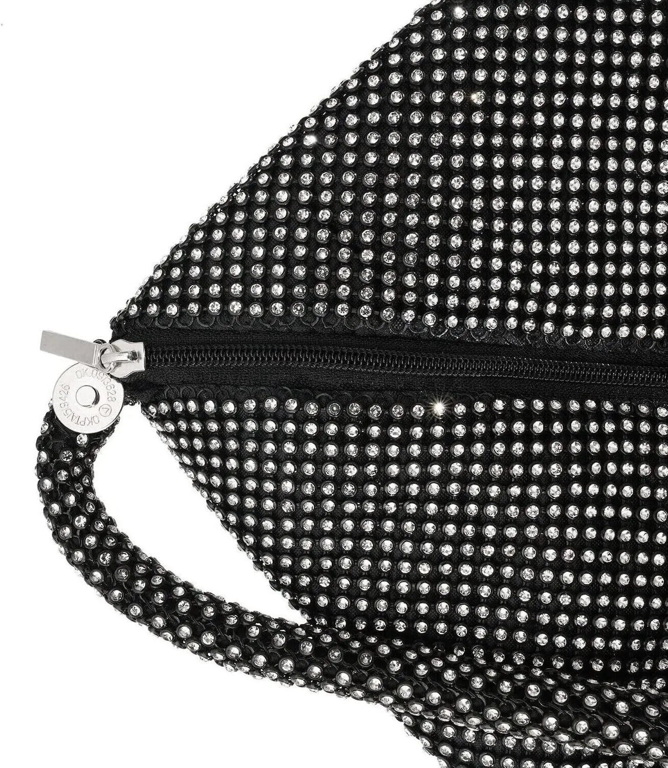 Women's Evening Bag- Upgraded Larger Size Full Rhinestones Bling Wrist Clutch Purse for Party Wedding Date Night