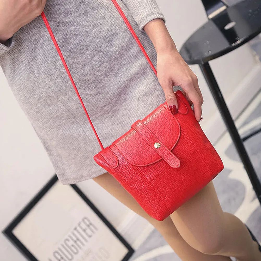 Women's Leather Handbags Fashion Female Small Messenger Bags Crossbody Shoulder Bags Candy Color Lady Handbags 1STL