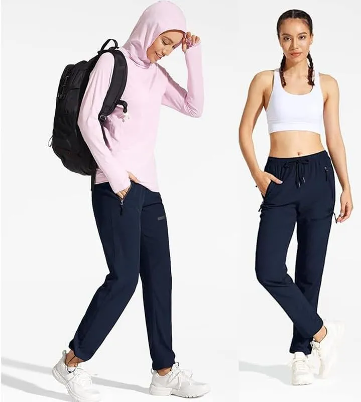 Women's Lightweight Hiking Cargo Pants Quick Dry Casual Travel Sweatpants Joggers Water Resistant