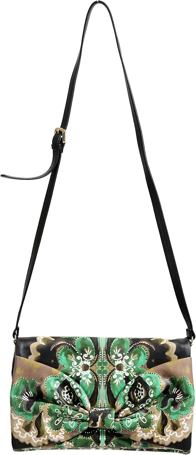 Women's Multi-Color Bow Decorated Clutch Shoulder Bag
