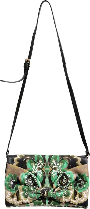 Women's Multi-Color Bow Decorated Clutch Shoulder Bag