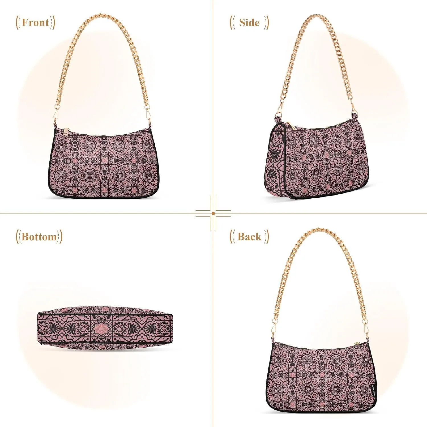 Womens Purses and Handbags Women's Shoulder Handbags Bag Clutch Handbag with Chain Strap Multicolor 1