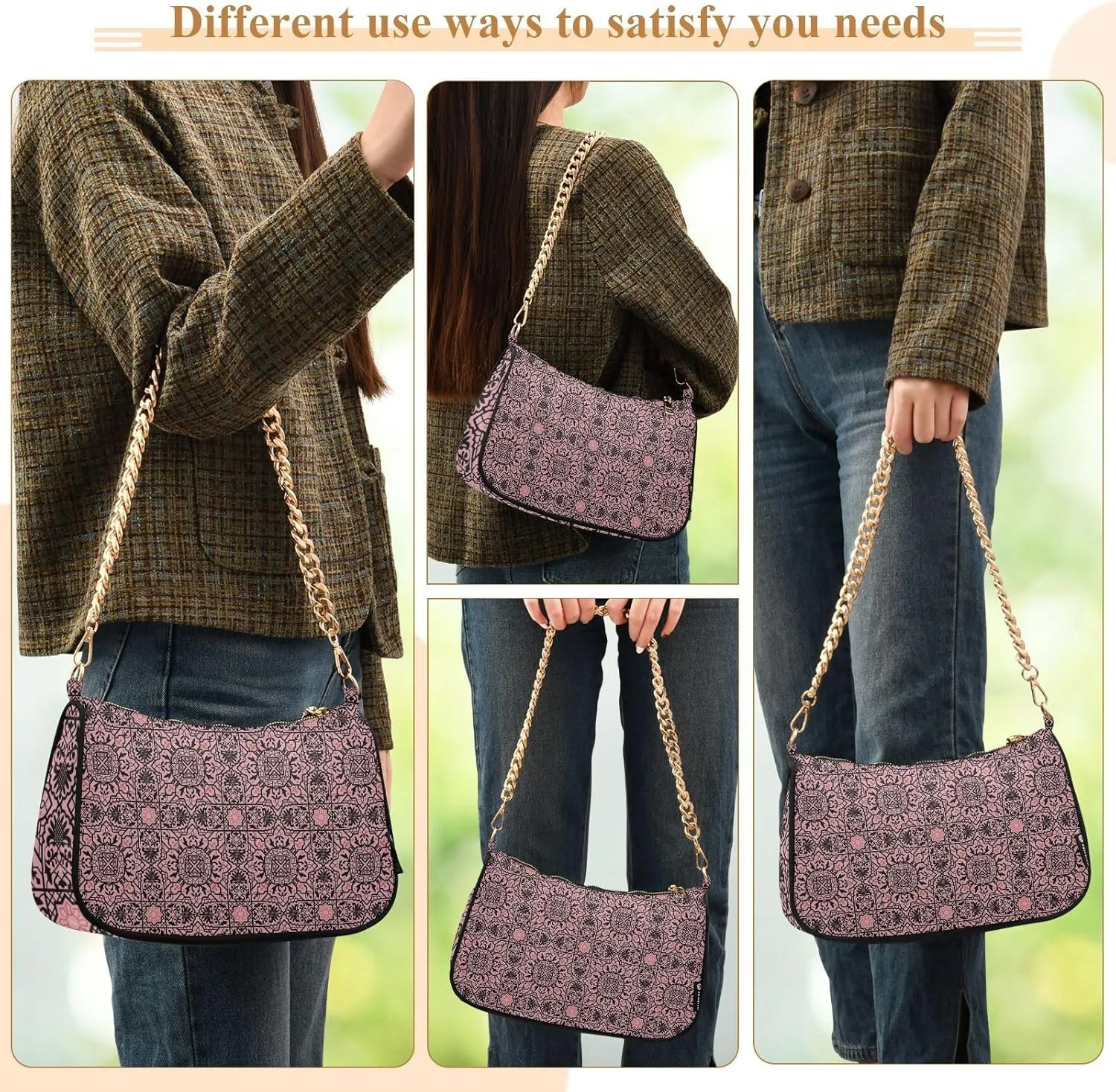 Womens Purses and Handbags Women's Shoulder Handbags Bag Clutch Handbag with Chain Strap Multicolor 1