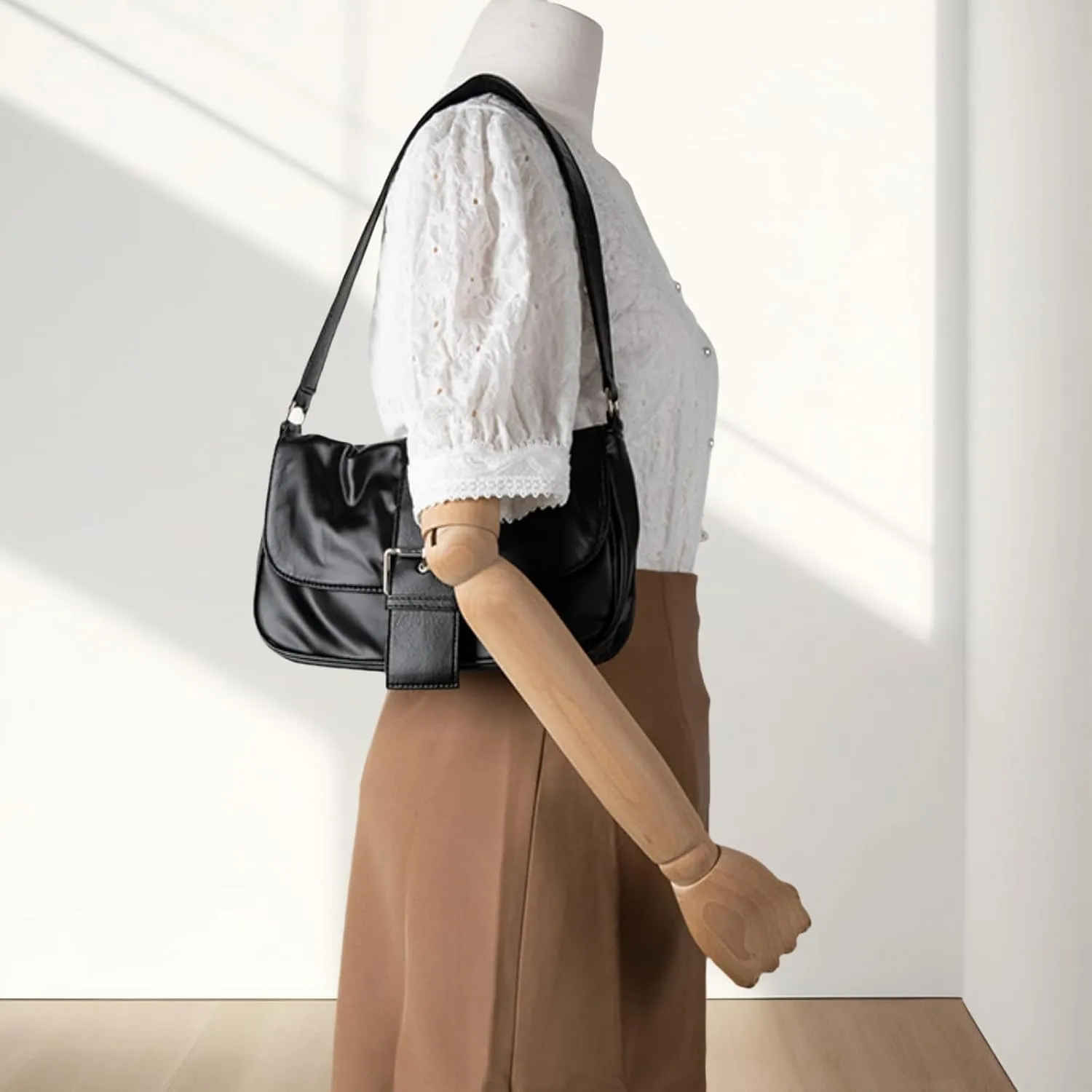 Women's Shoulder Underarm Bag, Stylish Magnetic Clasp Flap Crossbody Bag,Stylish Handheld, Shoulder Bag