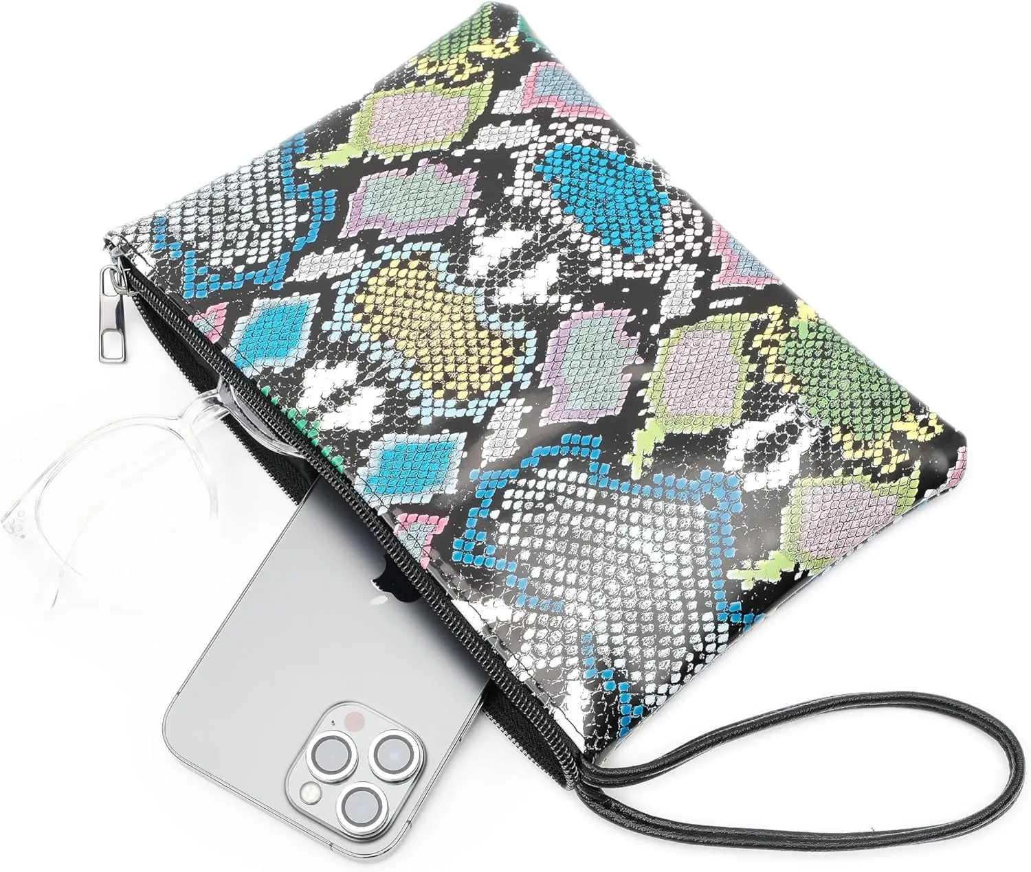 Women's Small Clutch Bag with Wrist Strap Evening Formal Party Wedding Guest Cocktail Prom Clutch Handbag