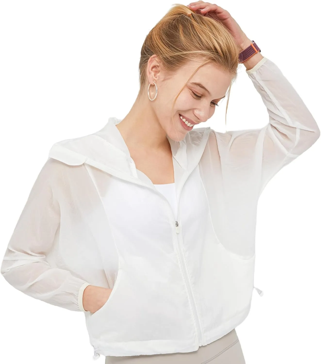 Women's Sun Protection Lightweight UPF 50  Zip-Up Long Sleeve Jacket
