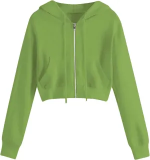 Womens Zip Up Hoodies Cat Ear Fall Fashion Outfits Y2k Hoodie Cropped Lightweight Jackets Workout Zi