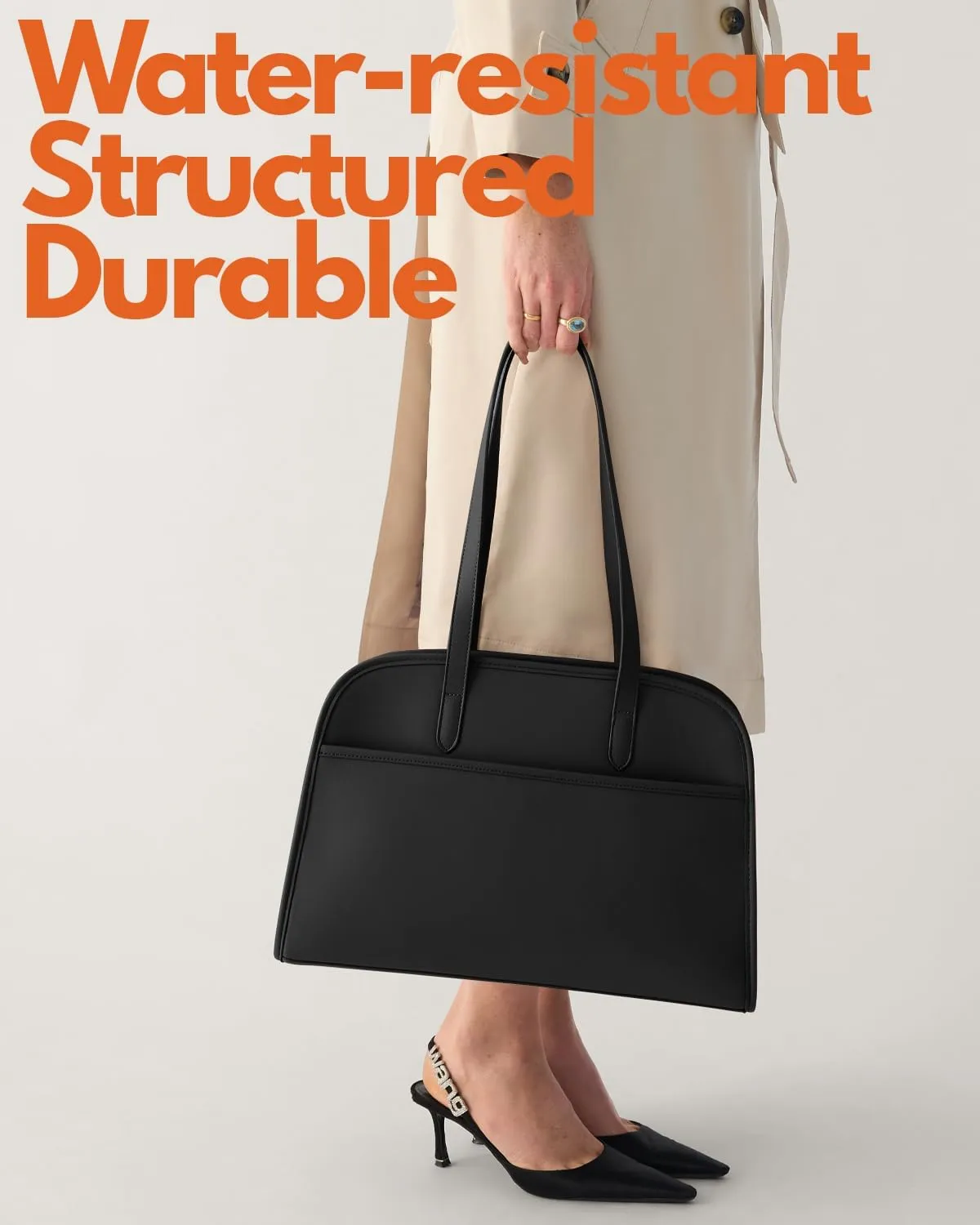 Work Tote Bags for Women 15.6 Inch - Laptop Tote Bag with Zip Compartments - Briefcase for Women Professional for Computer