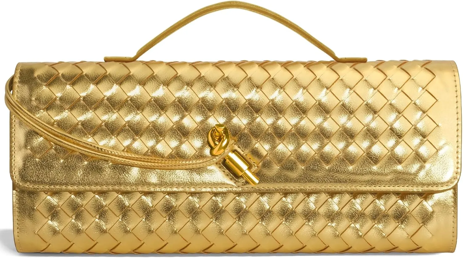Woven Clutch Purses for Women, Leather Evening Bag Shoulder Handbag Formal Satchel Crossbody Purse Party Bag
