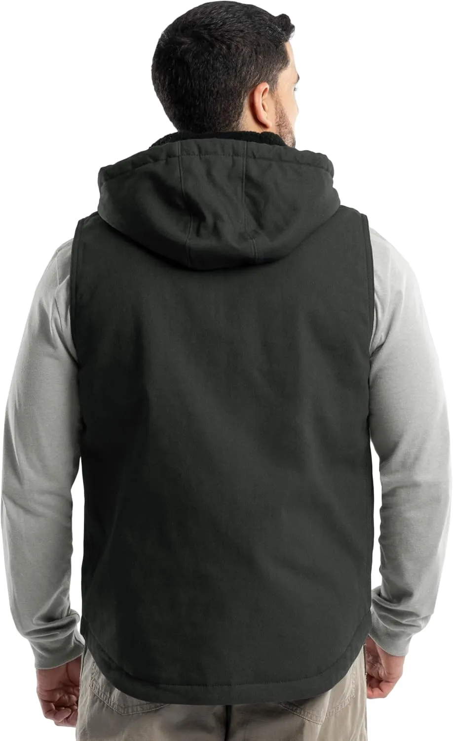 Wrangler Men's Sherpa Lined Vest with Hood