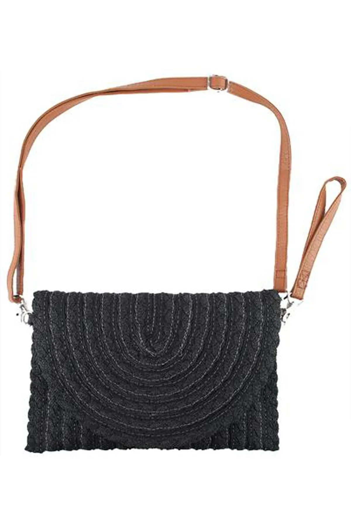Wrist Strap Raffia clutch Bag