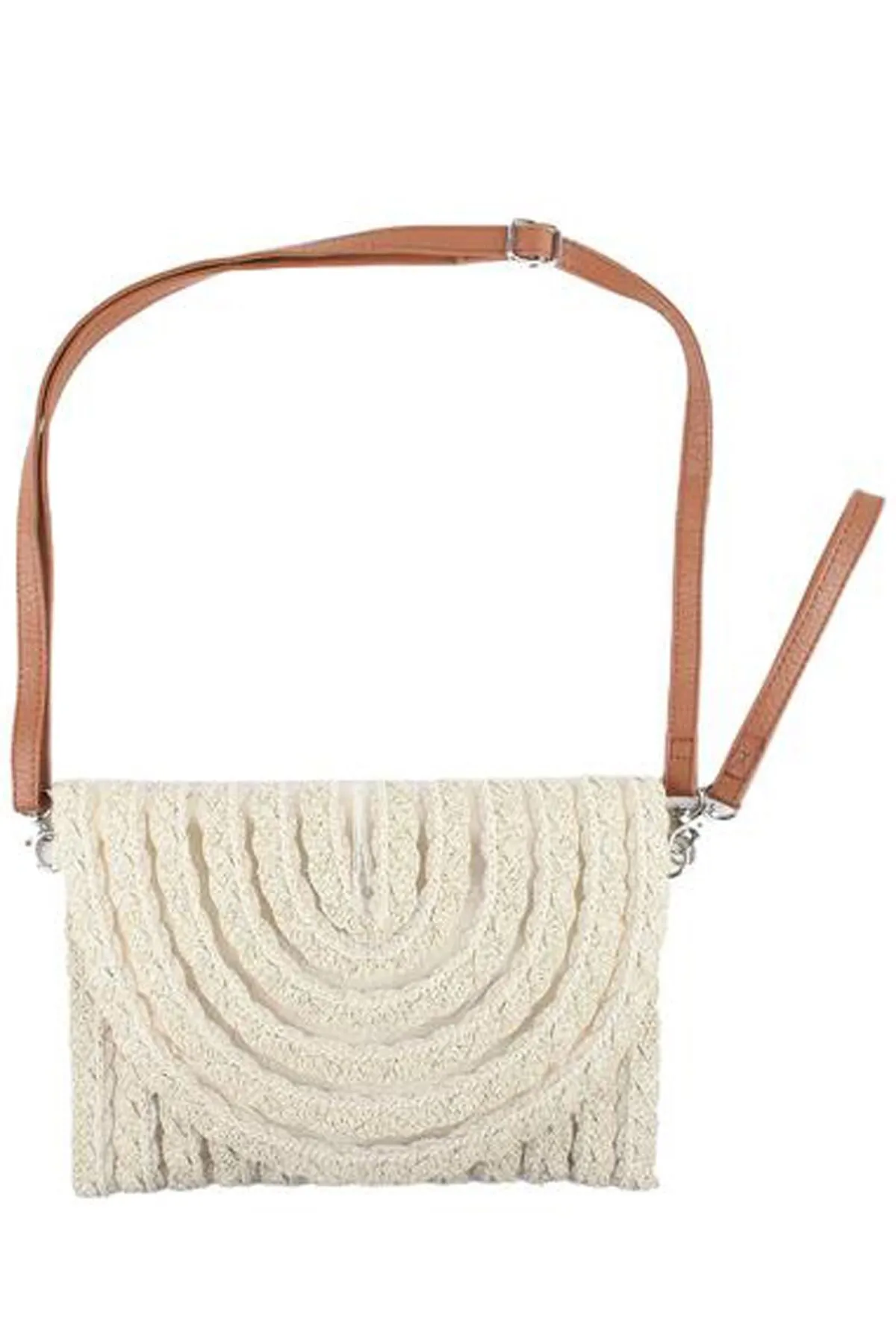 Wrist Strap Raffia clutch Bag